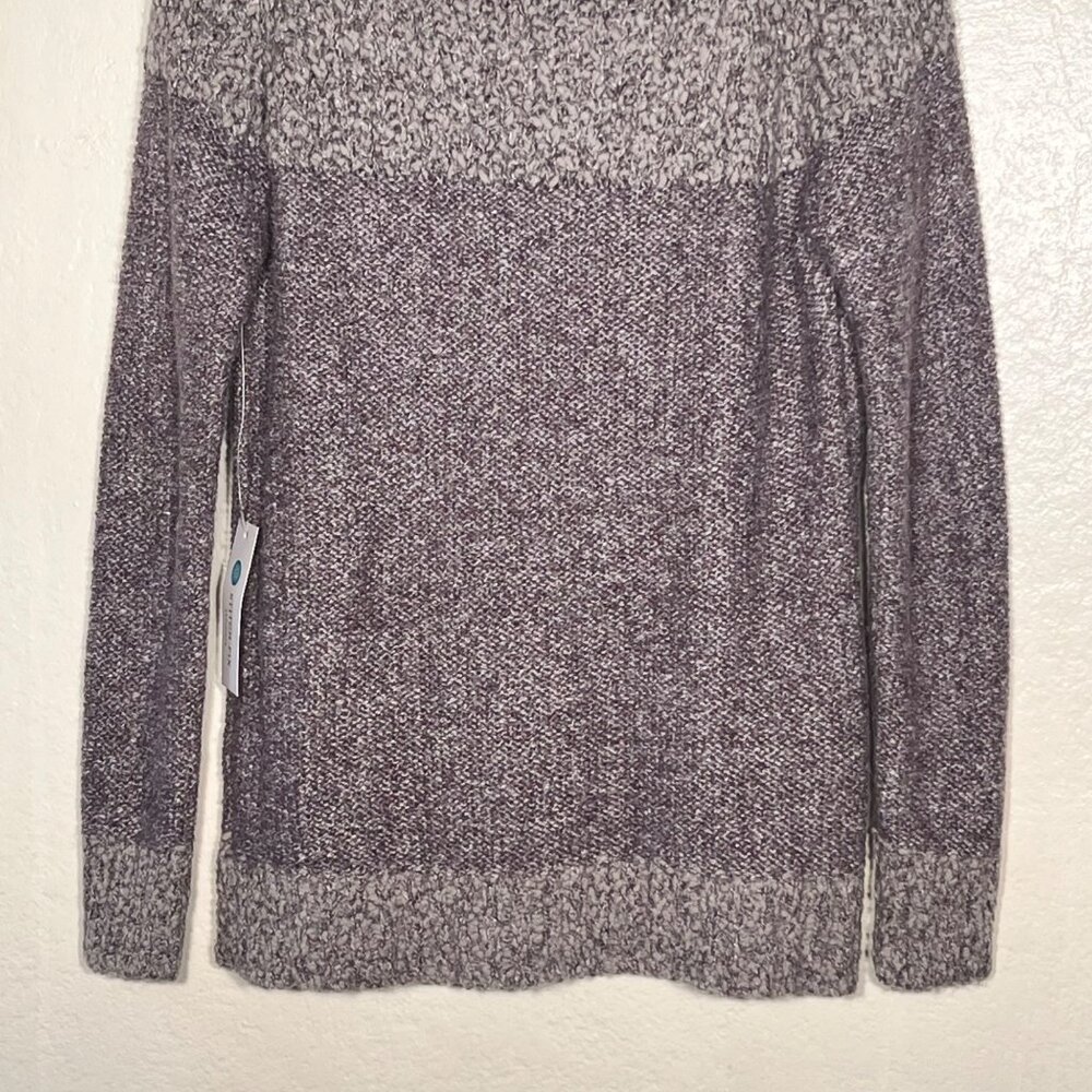 Fate Clarina Textured Knit Purple Sweater M Womens Cozy Lightweight Long Sleeve - Picture 8 of 15